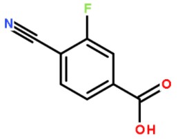 4-氰基-3-氟苯甲酸分子式結(jié)構(gòu)圖