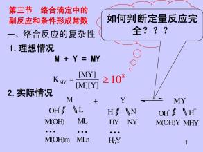 絡(luò)合平衡中的條件常數(shù)是什么