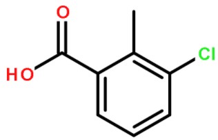 3-氯-2-甲基苯甲酸化學(xué)式結(jié)構(gòu)圖