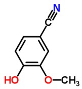 4-羥基-3-甲氧基苯甲腈分子式結(jié)構(gòu)圖