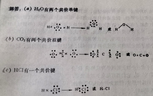 (a)H2O有兩個(gè)共價(jià)單鍵