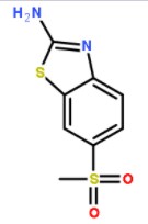 2-氨基-6-甲砜基苯并噻唑分子式結(jié)構(gòu)圖