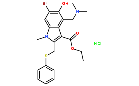 阿比朵爾分子式結(jié)構(gòu)圖