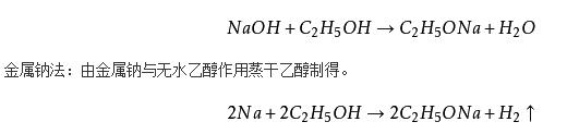 乙醇鈉備制化學(xué)反應(yīng)