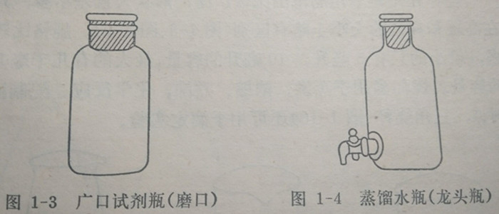 廣口試劑瓶和蒸餾水瓶（龍頭瓶）